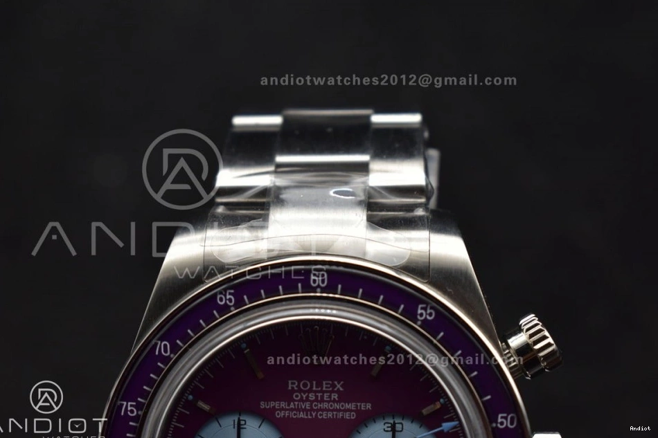 SS Purple Scona Daytona Dial 820 SA on Breathable Bracelet Edition SS ADGF Best 0816